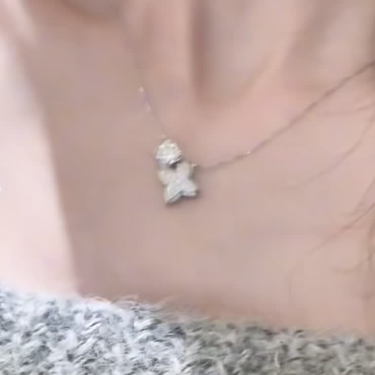 Van Cleef & Arpels Silver Star Diamond Pendant Necklace